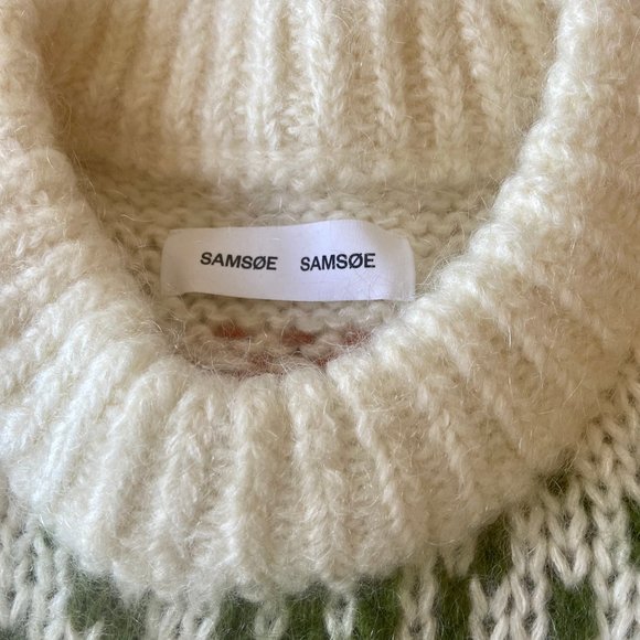 Samsoe Samsoe Simones Crew Neck Sweater in Whisper White - Picture 2 of 4